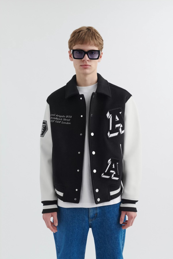 Illusion Varsity Jacket Black Axel Arigato