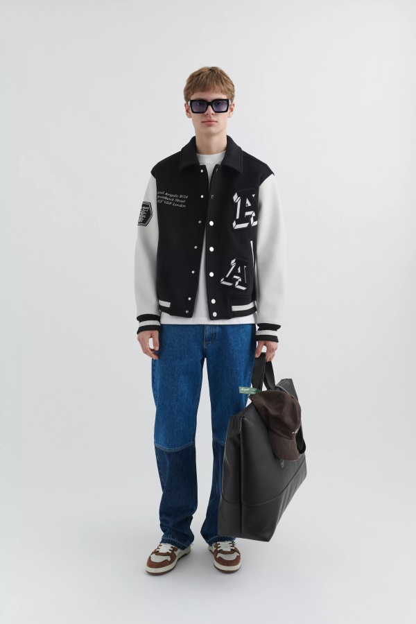 Illusion Varsity Jacket Black Axel Arigato