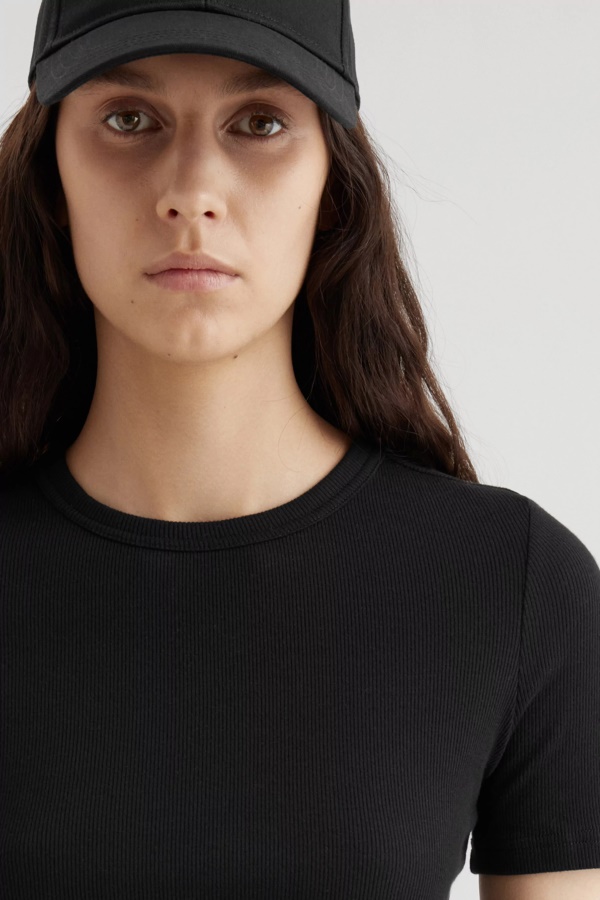 Axel Arigato Black Signature Slim Rib T-shirt