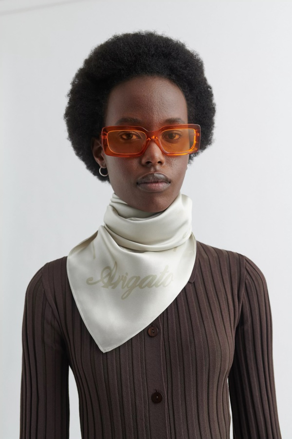 Signature Silk Scarf Axel Arigato Coconut Milk Almond Milk