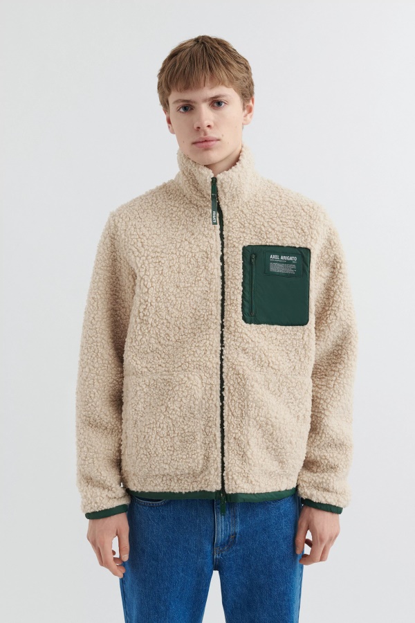 Billie Fleece Jacket Axel Arigato Beige Green