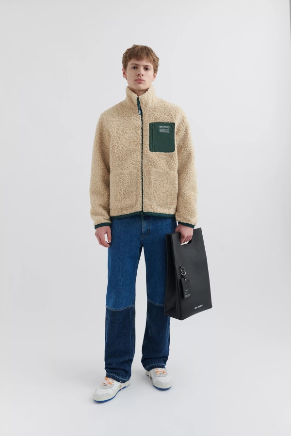 Billie Fleece Jacket Axel Arigato Beige Green