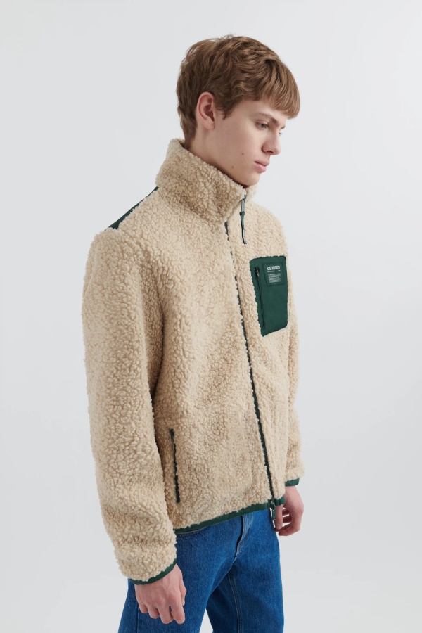 Billie Fleece Jacket Axel Arigato Beige Green