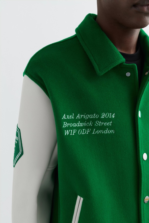 Illusion Varsity Jacket Axel Arigato Jolly Green