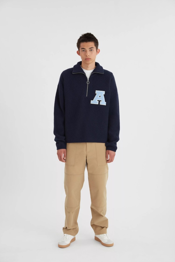 Team Halfzip Sweater Navy Blue Axel Arigato