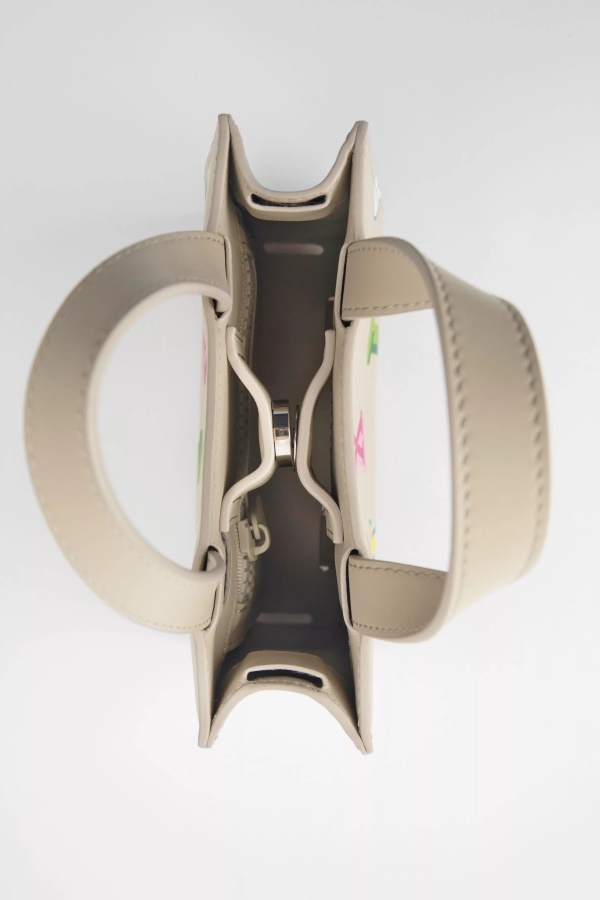 Axel Arigato Trait Monogram Leather Bag Pale Beige