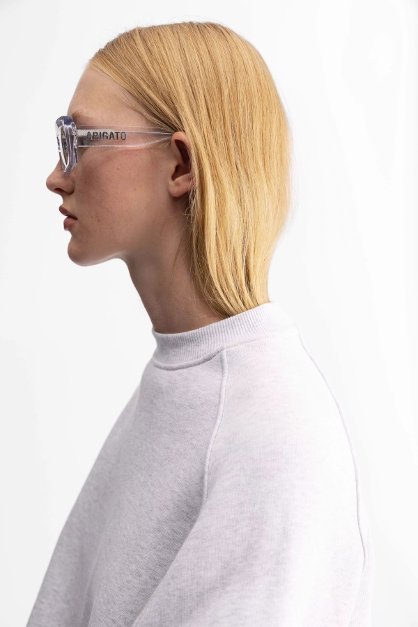 Arena Rectangular Sunglasses Transparent Green Axel Arigato