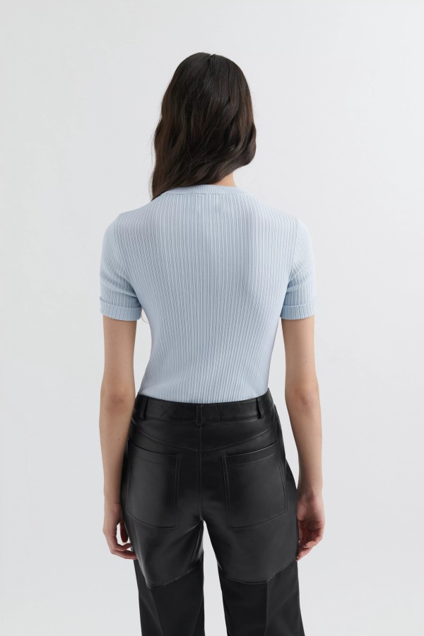 Axel Arigato Honour Knit T-shirt Light blue