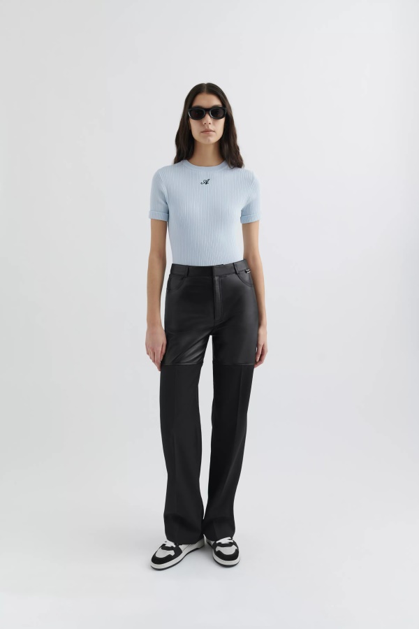 Axel Arigato Honour Knit T-shirt Light blue