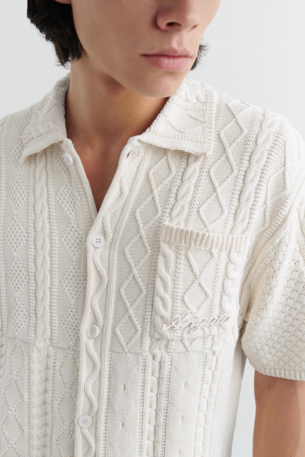 Sonic Knitted Shirt Ecru Axel Arigato