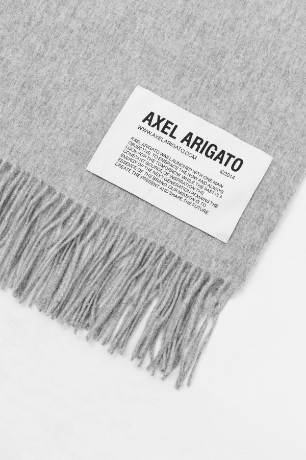 Axel Arigato Grey Mﾨﾦlange Logo B Bel Scarf