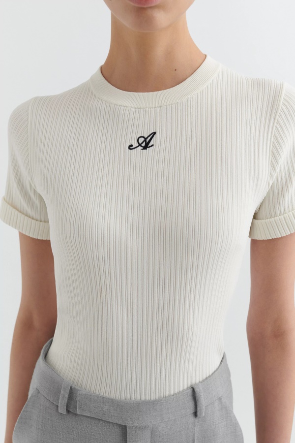 Axel Arigato Ecru Honour Knit T-shirt