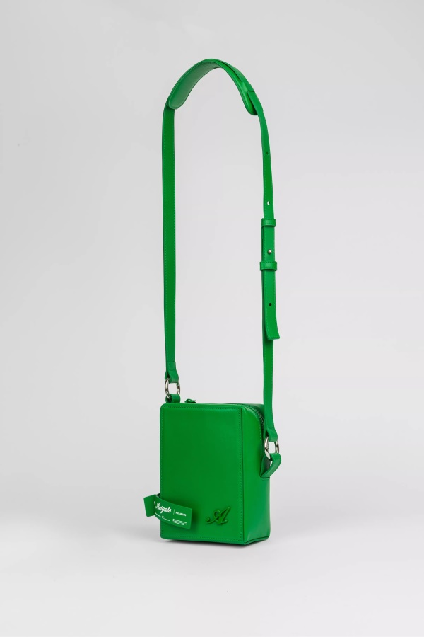 Axel Arigato Cubic Leather Pouch Jolly Green