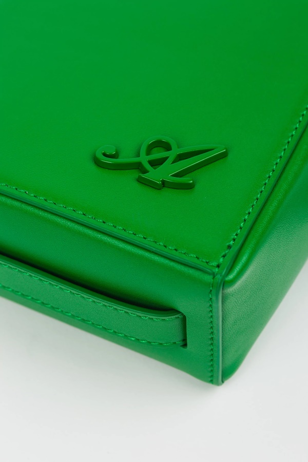 Axel Arigato Cubic Leather Pouch Jolly Green