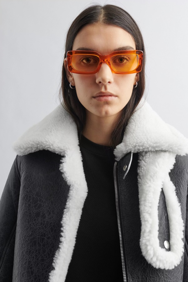 Arena Rectangular Sunglasses Axel Arigato Orange Dark Honey