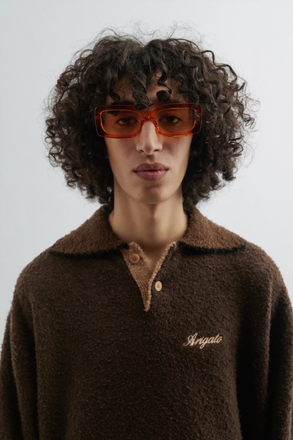 Arena Rectangular Sunglasses Axel Arigato Orange Dark Honey