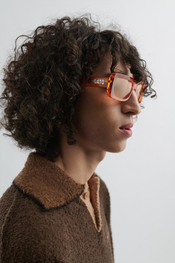 Arena Rectangular Sunglasses Axel Arigato Orange Dark Honey
