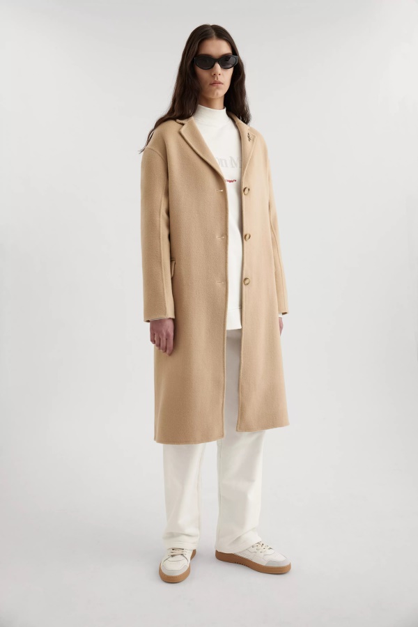 Dawn Wool Coat Pale Beige Axel Arigato