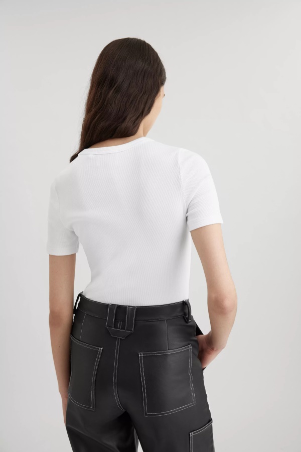 Axel Arigato Signature Slim Rib T-shirt White