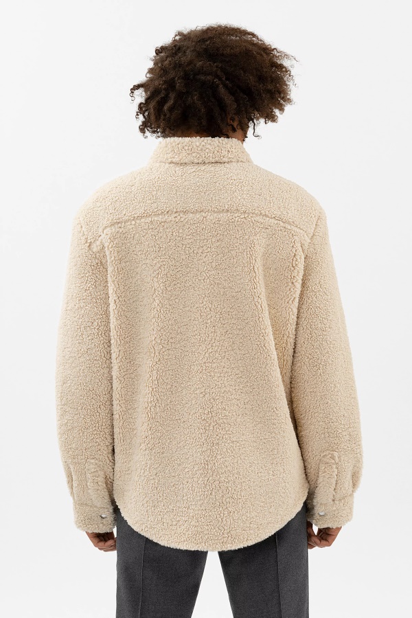 Axel Arigato Beige Aspen Teddy Overshirt