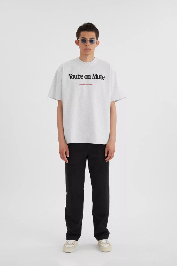 Axel Arigato Mute T-Shirt Light Grey Melange