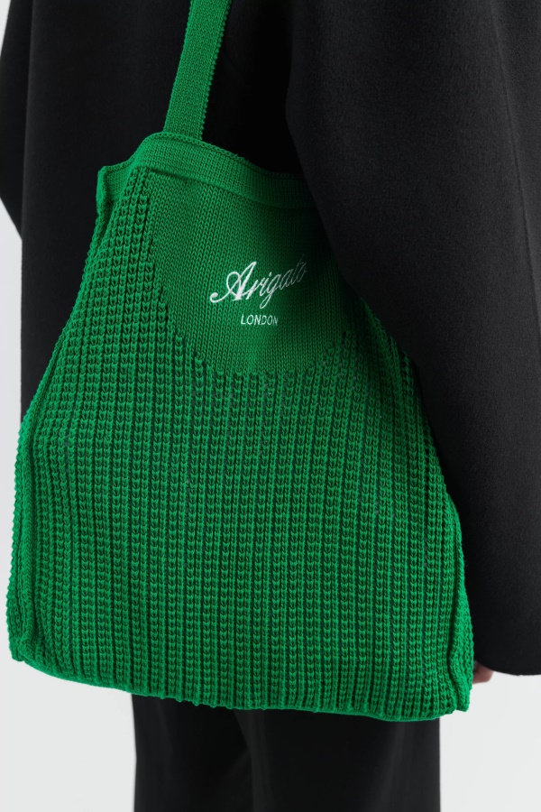 Axel Arigato Grid Knitted Shopper Jolly Green