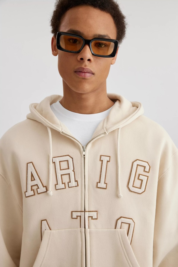 Legend Zip Hoodie Pale Beige Axel Arigato