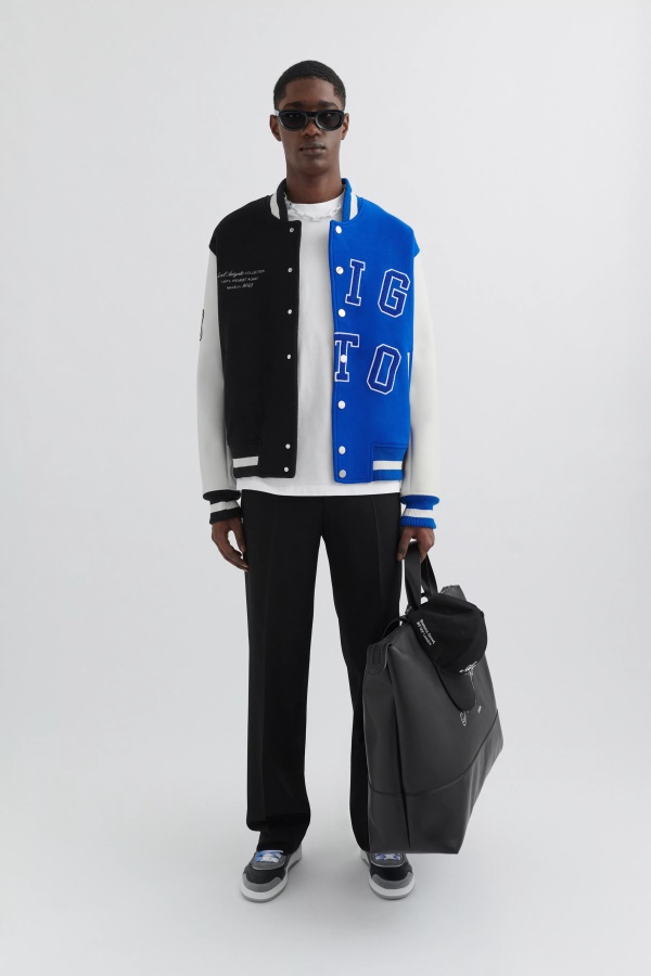 Axel Arigato Blue Black Offense Varsity Jacket