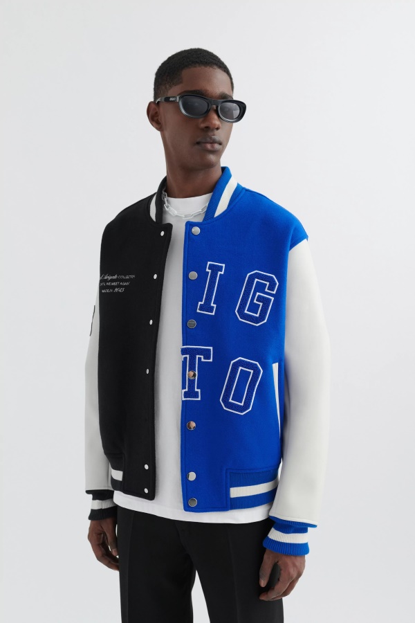 Axel Arigato Blue Black Offense Varsity Jacket