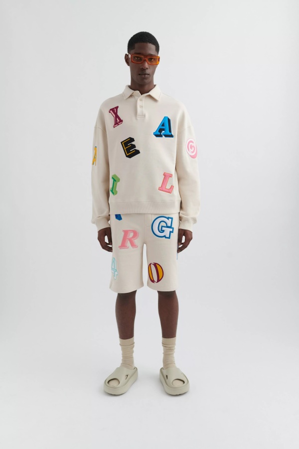 Axel Arigato Inferno Monogram Shorts Pale Beige