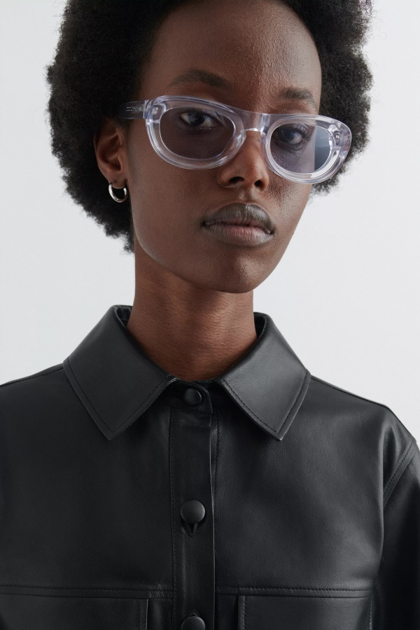 Echo Sunglasses Clear Crystal Blue Axel Arigato