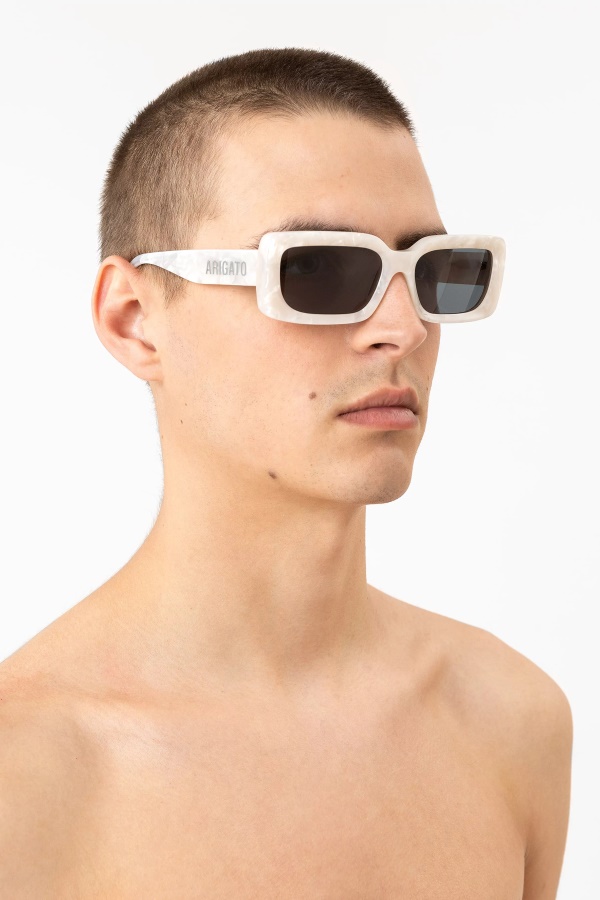 Arena Rectangular Sunglasses Axel Arigato White