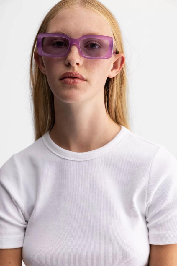 Axel Arigato Light Purple Transparent Arena Rectangular Sunglasses