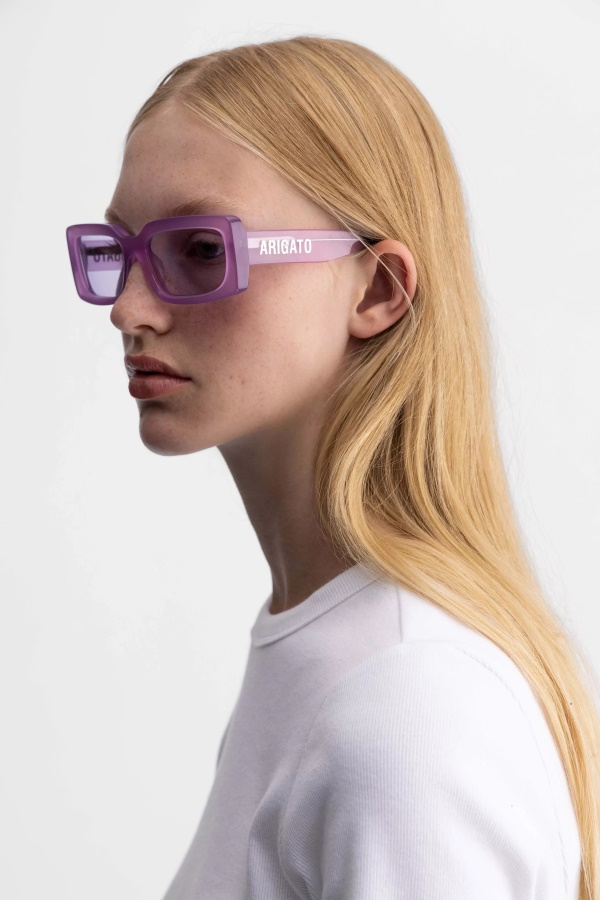 Axel Arigato Light Purple Transparent Arena Rectangular Sunglasses