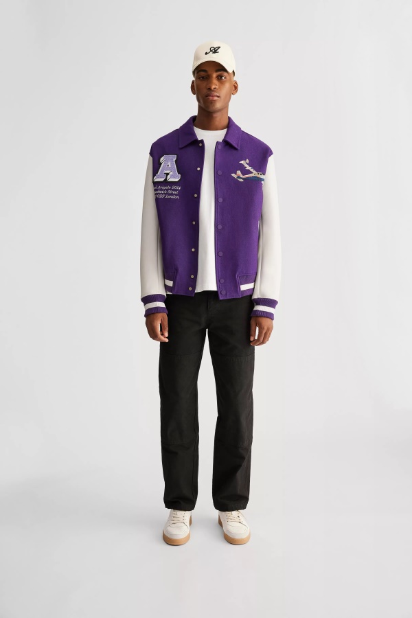 Axel Arigato Purple Mayday Varsity Bomber