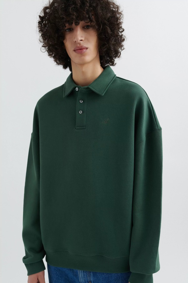 Signature Polo Sweatshirt Axel Arigato Dark Green