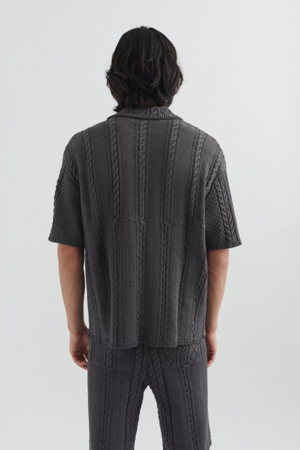 Axel Arigato Sonic Knitted Shirt Volcanic Ash