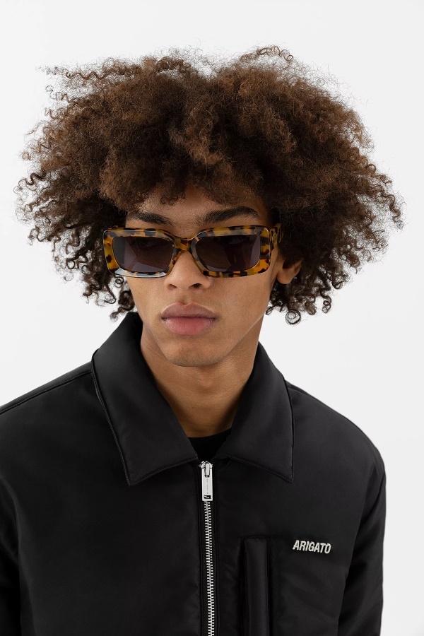 Arena Rectangular Sunglasses Tortoise Blue Axel Arigato