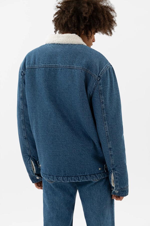 Axel Arigato Blue Stone Washed Crew Padded Denim Jacket
