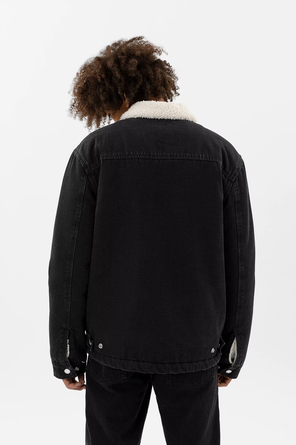 Axel Arigato Crew Padded Denim Jacket Black Stone Washed