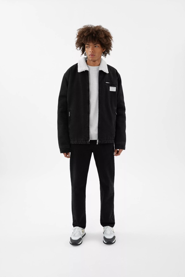 Axel Arigato Crew Padded Denim Jacket Black Stone Washed