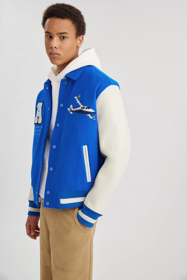 Axel Arigato Mayday Varsity Bomber Brand Blue