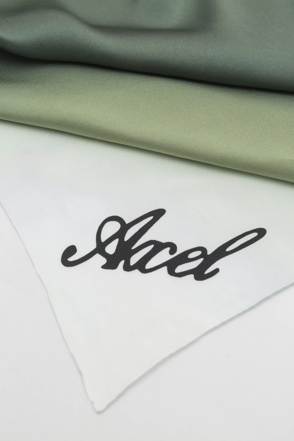 Prism Silk Scarf Belgian Block Dark Green Axel Arigato