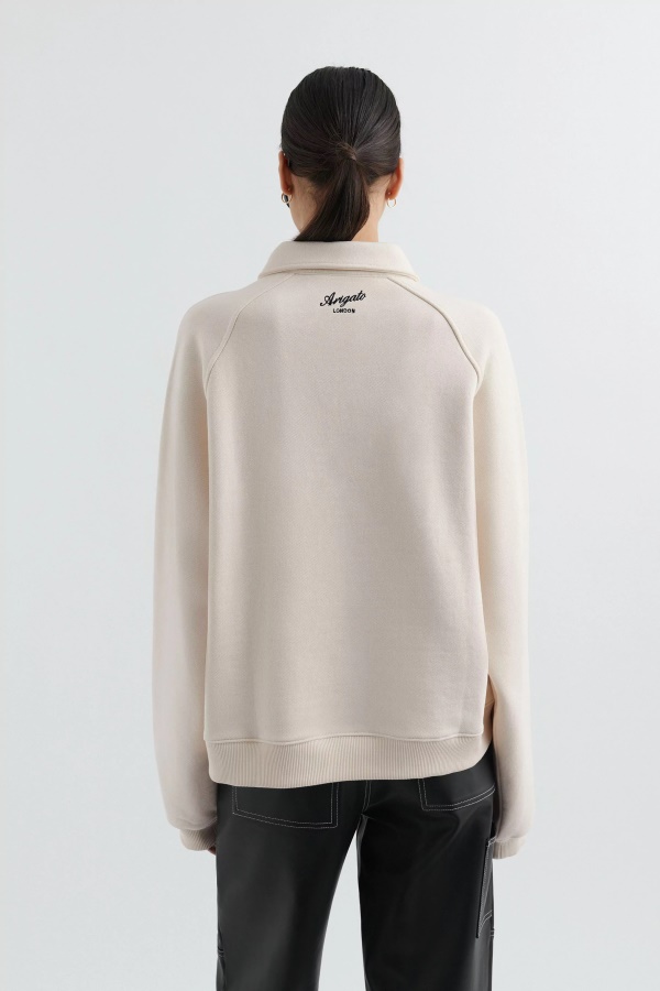 Sunday Polo Sweatshirt Pale Beige Axel Arigato
