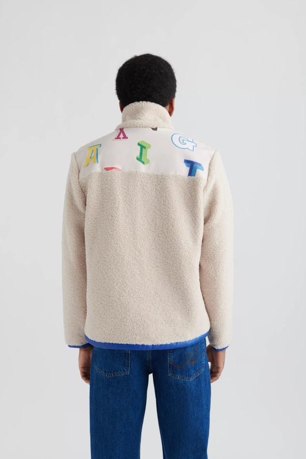 Axel Arigato Ecru Blue Inferno Billie Fleece Jacket