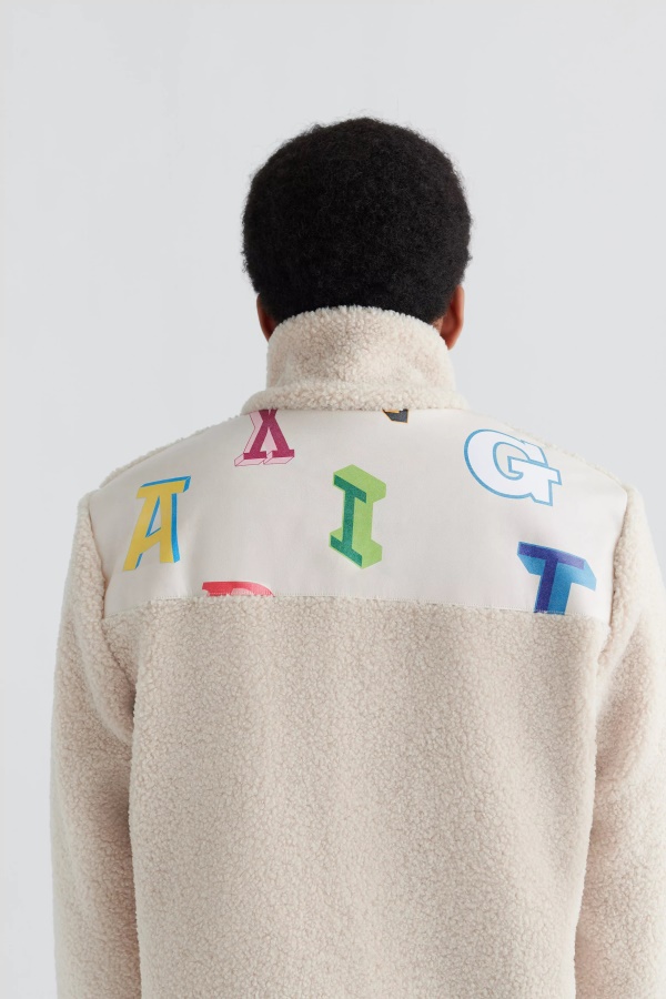 Axel Arigato Ecru Blue Inferno Billie Fleece Jacket