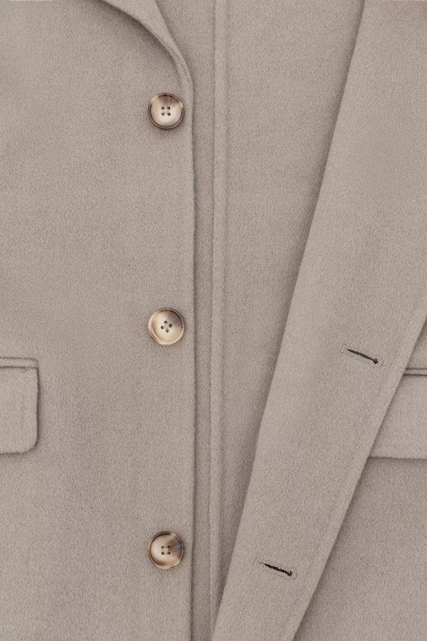 Axel Arigato Fiction Wool Coat Stone Grey