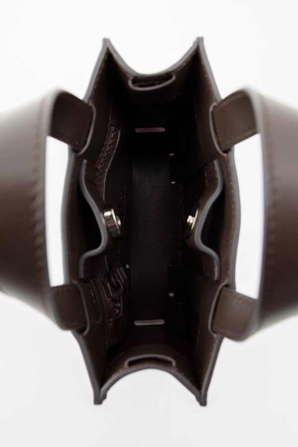 Trait Monogram Leather Bag Dark Brown Axel Arigato