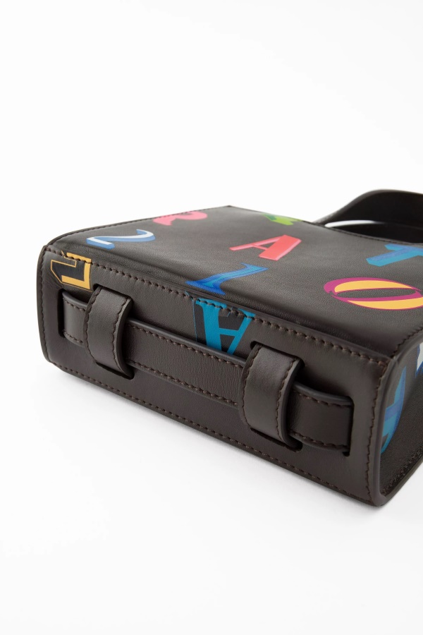 Trait Monogram Leather Bag Dark Brown Axel Arigato