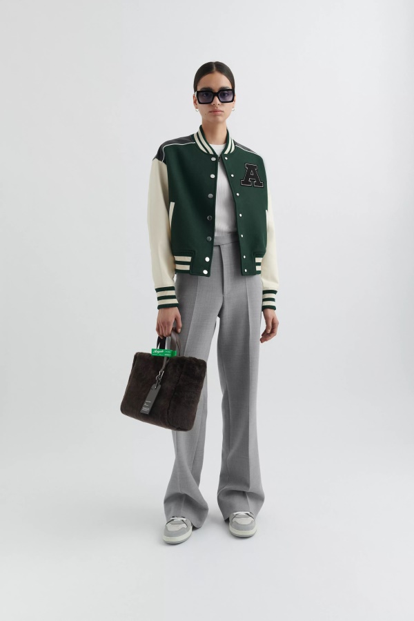 Axel Arigato Ivy Varsity Jacket Dark Green Black